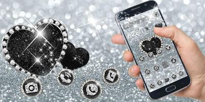 Diamond Love Glitter Theme captura de pantalla 3
