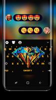 Colorful Luxury Diamond Keyboard Theme постер