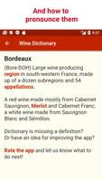 Wine Dictionary capture d'écran 2