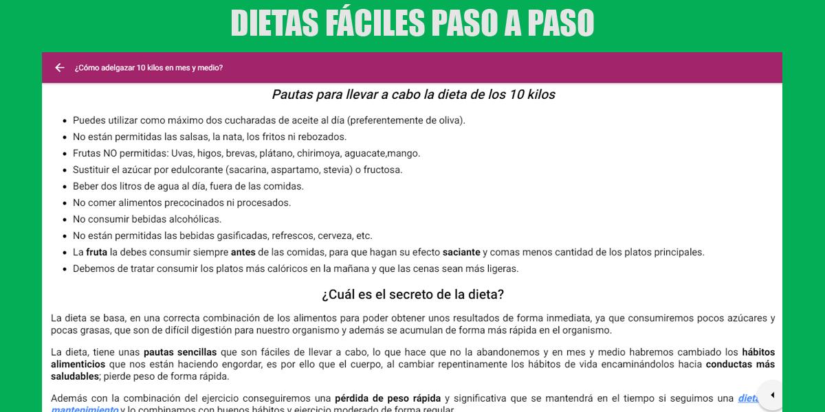 dietas faciles para adelgazar 10 kilos rapidos