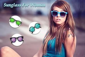 Woman San glass photo editor постер