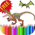 Coloring Book Dinosaur ไอคอน