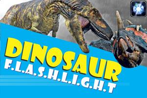 Flashlight dinosaur torch poster