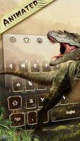 Thème 3D clavier de dinosaure Affiche