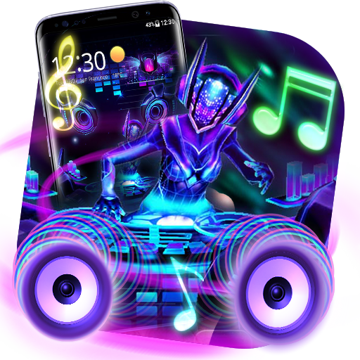 3D Neon DJ Music Launcher