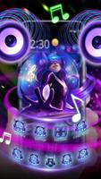 3D Neon DJ Music Launcher постер