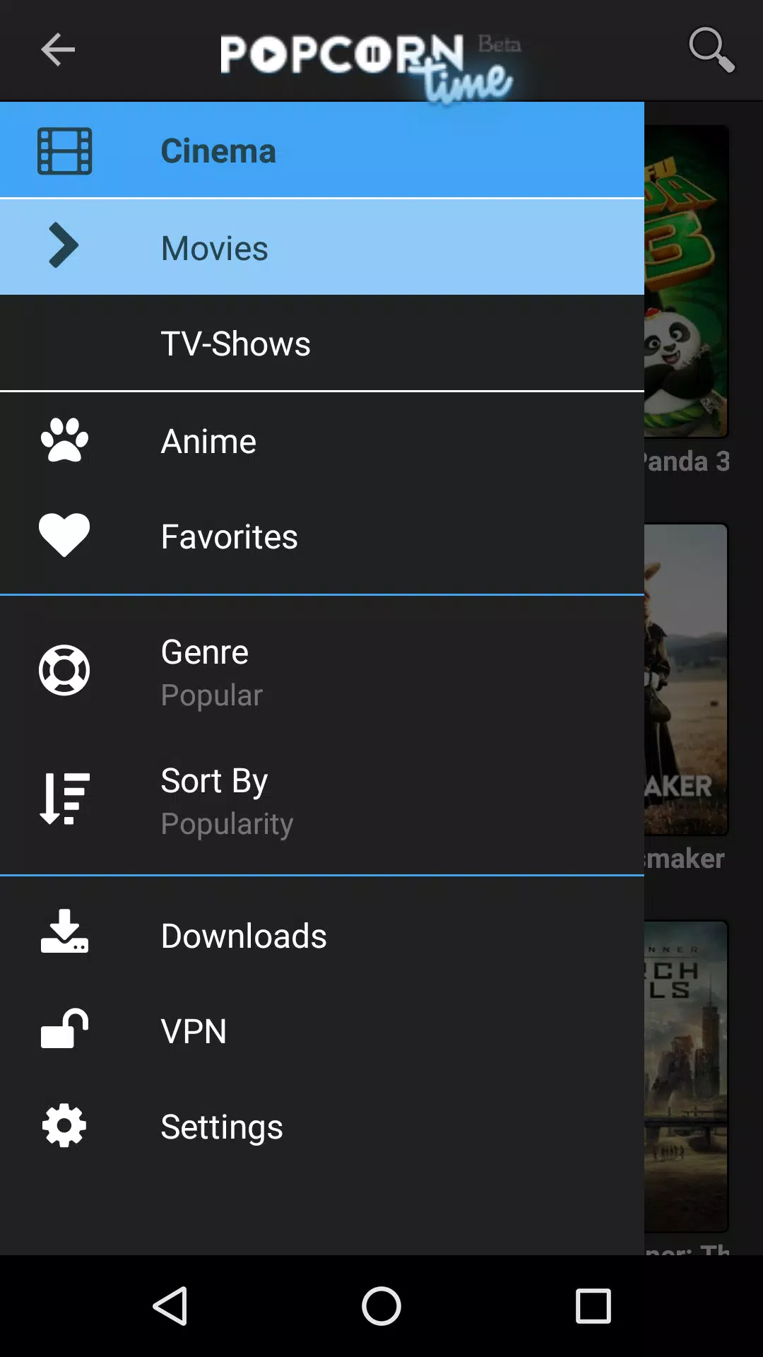 Popcorn time APK for Android Download
