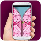 Pink Butterfly Zipper Lock biểu tượng