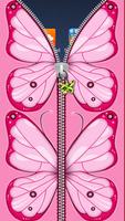Pink Butterfly Zipper Lock capture d'écran 3