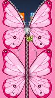 Pink Butterfly Zipper Lock ảnh chụp màn hình 3