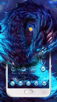 Neon Blue Dragon Theme screenshot 1