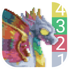 Dragon Coloring Pages, Dragon Color By Number 图标