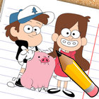 How to draw Gravity Falls icône