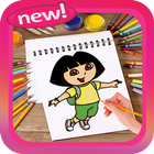 How To Draw Dora آئیکن