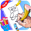 learn drawing cartoon for kids-APK