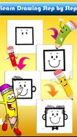 learn drawing cartoon for kids پوسٹر