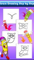 learn drawing cartoon for kids imagem de tela 1