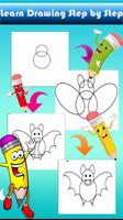 learn drawing cartoon for kids imagem de tela 3