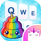 آیکون‌ Dream Rainbow Unicorn Keyboard Theme for Girls