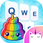 Traum Rainbow Unicorn Keyboard Theme für Mädchen Zeichen