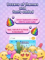 Dream Rainbow Unicorn Keyboard Theme for Girls ภาพหน้าจอ 1