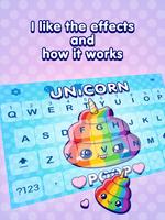 Dream Rainbow Unicorn Keyboard Theme para niñas captura de pantalla 2