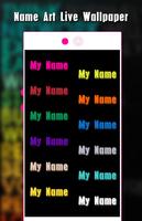 Name Art Live wallpaper Cartaz