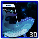3D Dreamy Neon Whale Theme APK