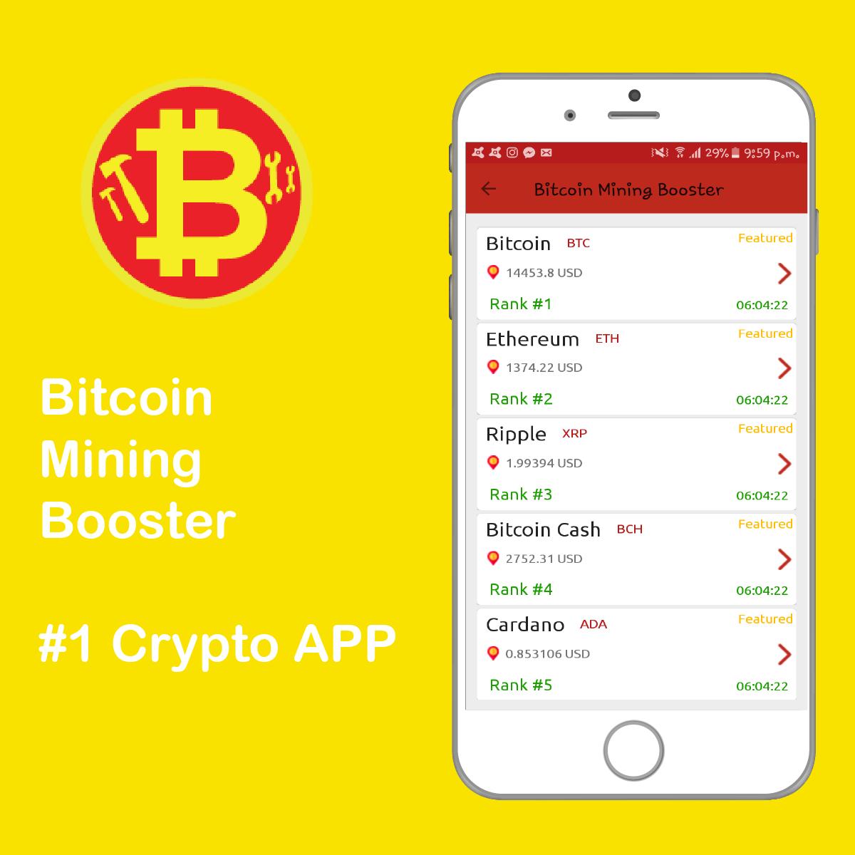 Bitcoin Mining Booster Crypto Coin Mining Price For Android Apk - 