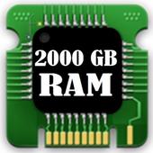 2000 gb ram storage cleaner icon