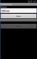 Contacts / SMS /LOG CSV Export スクリーンショット 1
