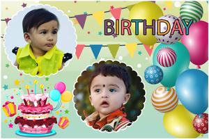 Birthday Dual Photo Frames captura de pantalla 3