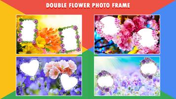 Flower Dual Photo Frame Affiche