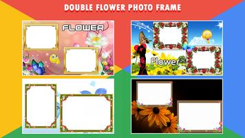 Flower Dual Photo Frames Affiche