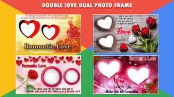 Love Dual Photo Frame الملصق