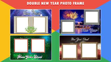 New Year Dual Photo Frame Affiche