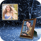 Snow Dual Photo Frame-icoon