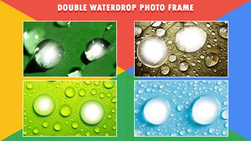 Water Drop Dual Photo Frame Affiche