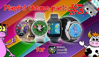 Playful watch face theme pack पोस्टर