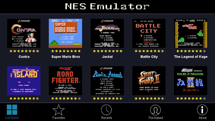 NES Emulator + All Roms + Arcade Games für Android - APK herunterladen