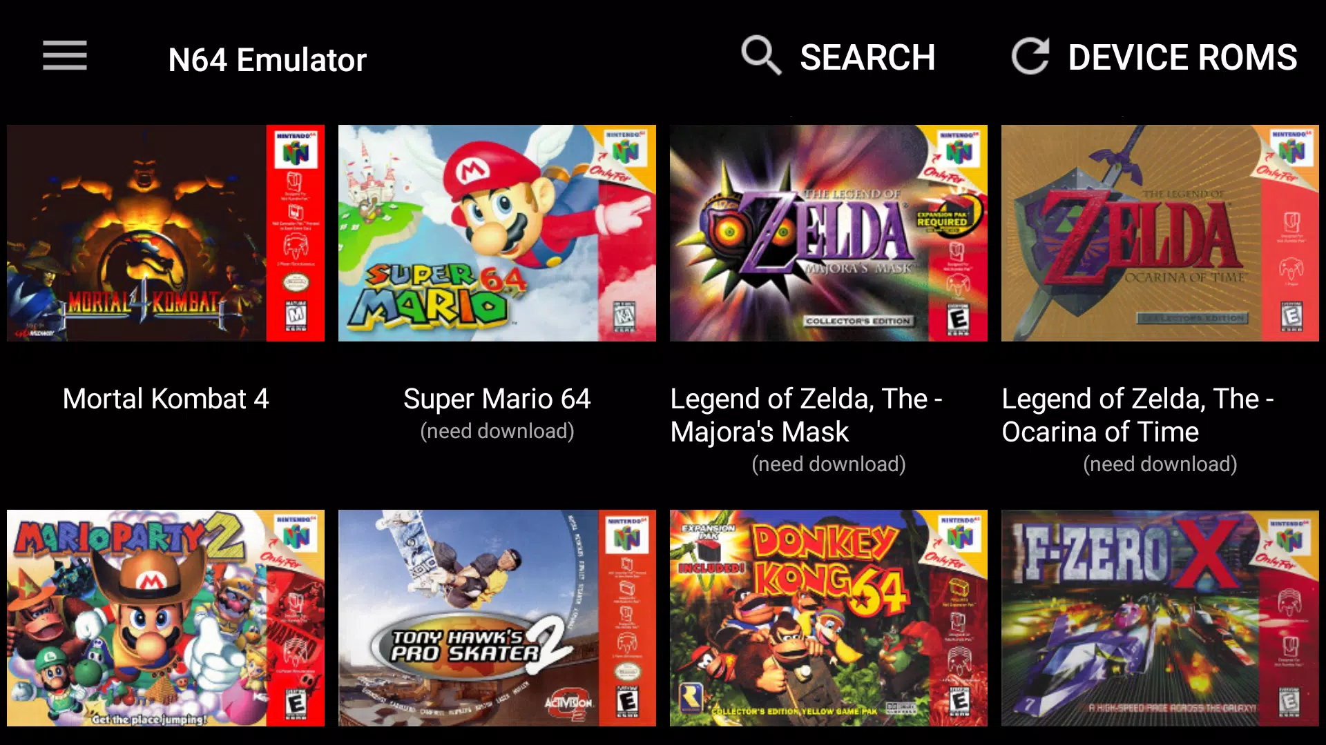 🥇 ▷ Los mejores Emuladores de Nintendo 64 (N64) para Android ✓