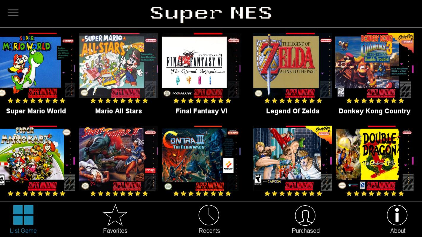 SNES Emulator - SNES9x - NES Retro - Arcade Games for Android - APK