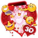 3D Valentine Love Emoji Theme APK