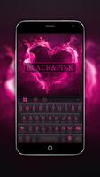 Black Pink Keyboard Theme Affiche