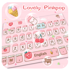 Lovely Pinkpop Keyboard Theme simgesi