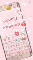 Lovely Pinkpop Keyboard Theme ảnh chụp màn hình 2