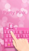 Party Pink Keyboard Theme ảnh chụp màn hình 1
