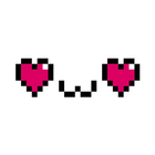 Cute Pixel Funny Emoji Faces Zeichen