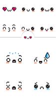 Cute Pixel Funny Emoji Faces capture d'écran 3