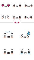 Cute Pixel Funny Emoji Faces screenshot 3